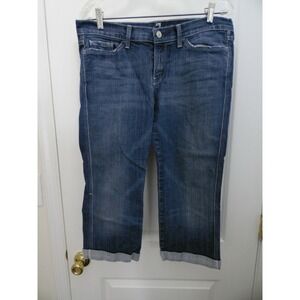7 Seven For All Mankind Womens Blue Low Rise Colette Denim Straight Jeans Sz 31